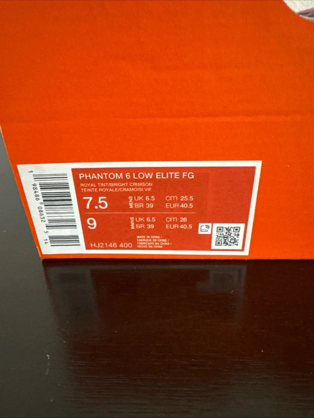 Nike Phantom 6 Low Elite FG Soccer Scary Good Pack HJ2146-400 Men's Size 7.5